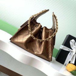 Replica Borsa a secchiello Chanel 25C grande/piccola in pelle di vitello granata AS5311 AS5293 Oro scuro Imitazioni Replica Borsa a secchiello Chanel 25C grande/piccola in pelle di vitello granata AS5311 AS5293 Oro scuro