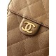 Replica Borsa a secchiello Chanel 25C grande/piccola in pelle di vitello granata AS5311 AS5293 Oro scuro