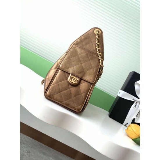 Replica Borsa a secchiello Chanel 25C grande/piccola in pelle di vitello granata AS5311 AS5293 Oro scuro