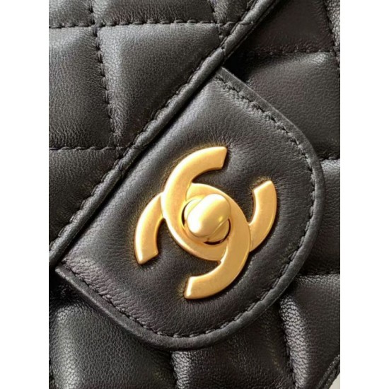 Replica Borsa Chanel 25P Mini con patta e manico superiore AS5354 Nero Imitazioni Replica Borsa Chanel 25P Mini con patta e manico superiore AS5354 Nero