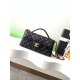 Replica Borsa Chanel 25P Mini con patta e manico superiore AS5354 Nero Imitazioni Replica Borsa Chanel 25P Mini con patta e manico superiore AS5354 Nero