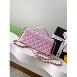 Borsa Chanel 25P Mini con patta e manico superiore AS5354 Beige