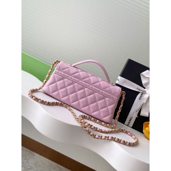Replica Borsa Chanel 25P Mini con patta e manico superiore AS5354 Beige Imitazioni Replica Borsa Chanel 25P Mini con patta e manico superiore AS5354 Beige