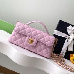 Replica Borsa Chanel 25P Mini con patta e manico superiore AS5354 Beige
