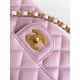 Replica Borsa Chanel 25P Mini con patta e manico superiore AS5354 Beige Imitazioni Replica Borsa Chanel 25P Mini con patta e manico superiore AS5354 Beige