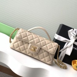Replica Bora Pari Chanel 25P Mini Flap con Manico Superiore AS5354 Rosa