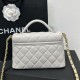 Replica Borsa Chanel 25P piccola con patta e manico superiore AS5355 Bianca