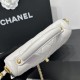 Replica Borsa Chanel 25P piccola con patta e manico superiore AS5355 Bianca