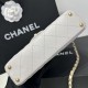 Replica Borsa Chanel 25P piccola con patta e manico superiore AS5355 Bianca