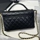 Replica Borsa Chanel 25P con patta e manico superiore AS5356 Nera Imitazioni Replica Borsa Chanel 25P con patta e manico superiore AS5356 Nera