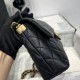Replica Borsa Chanel 25P con patta e manico superiore AS5356 Nera Imitazioni Replica Borsa Chanel 25P con patta e manico superiore AS5356 Nera