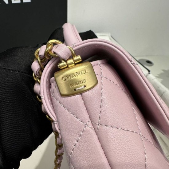 Replica Borsa 1:1 Chanel 25P con patta e manico superiore AS5356 Rosa Imitazioni Replica Borsa 1:1 Chanel 25P con patta e manico superiore AS5356 Rosa