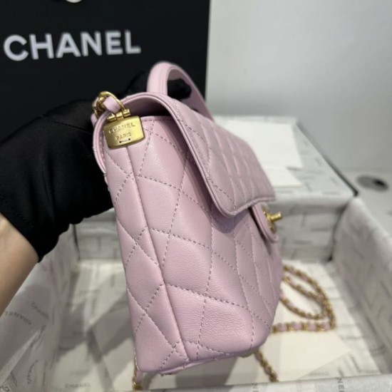 Replica Borsa 1:1 Chanel 25P con patta e manico superiore AS5356 Rosa Imitazioni Replica Borsa 1:1 Chanel 25P con patta e manico superiore AS5356 Rosa