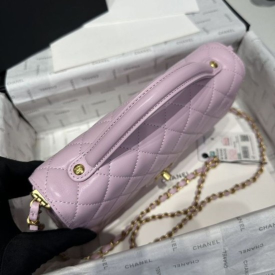 Replica Borsa 1:1 Chanel 25P con patta e manico superiore AS5356 Rosa Imitazioni Replica Borsa 1:1 Chanel 25P con patta e manico superiore AS5356 Rosa