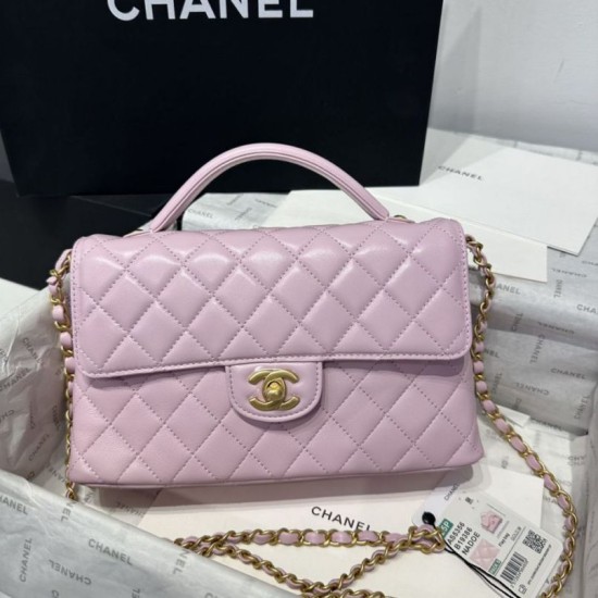 Replica Borsa 1:1 Chanel 25P con patta e manico superiore AS5356 Rosa Imitazioni Replica Borsa 1:1 Chanel 25P con patta e manico superiore AS5356 Rosa