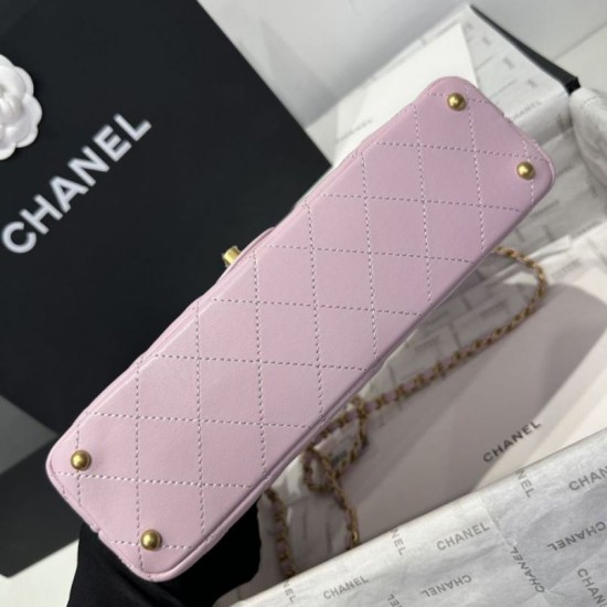 Replica Borsa 1:1 Chanel 25P con patta e manico superiore AS5356 Rosa Imitazioni Replica Borsa 1:1 Chanel 25P con patta e manico superiore AS5356 Rosa