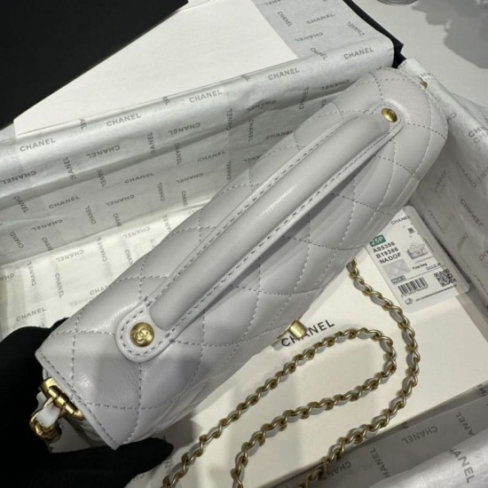 Replica Borse Chanel 25P con patta e manico superiore AS5356 Beige Imitazioni Replica Borse Chanel 25P con patta e manico superiore AS5356 Beige