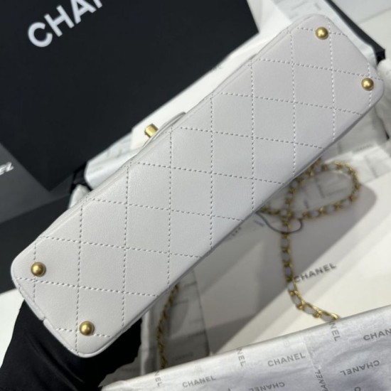 Replica Borse Chanel 25P con patta e manico superiore AS5356 Beige Imitazioni Replica Borse Chanel 25P con patta e manico superiore AS5356 Beige