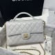 Replica Borse Chanel 25P con patta e manico superiore AS5356 Beige Imitazioni Replica Borse Chanel 25P con patta e manico superiore AS5356 Beige