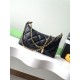 Replica Borsa hobo Chanel 25S AS5528 Metallo dorato Nero