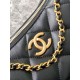 Replica Borsa hobo Chanel 25S AS5528 Metallo dorato Nero