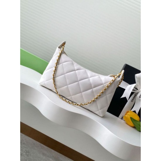 Replica Borsa hobo Chanel 25S AS5528 Oro Bianco Metallizzato