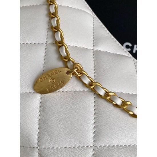 Replica Borsa hobo Chanel 25S AS5528 Oro Bianco Metallizzato
