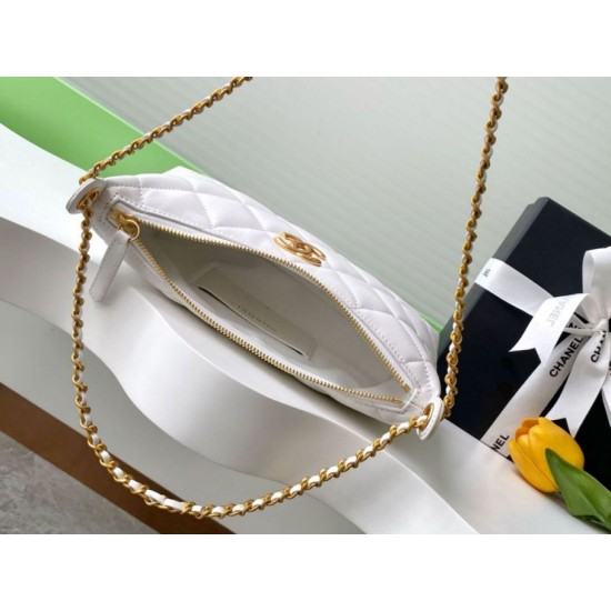 Replica Borsa hobo Chanel 25S AS5528 Oro Bianco Metallizzato