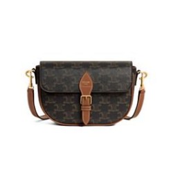 Replica Borsa a tracolla Celine Folcd Caffè scuro