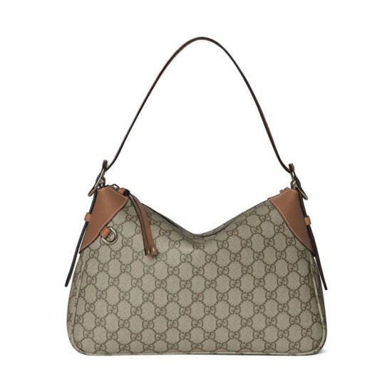 Replica Borsa a tracolla media Gucci serie GG Emblem 815216 Marrone