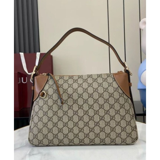 Replica Borsa a tracolla media Gucci serie GG Emblem 815216 Marrone