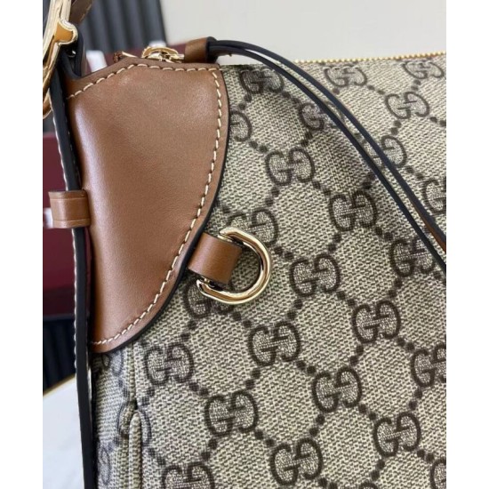 Replica Borsa a tracolla media Gucci serie GG Emblem 815216 Marrone