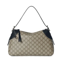Borse a tracolla media Gucci serie GG Emblem 815216 Nera