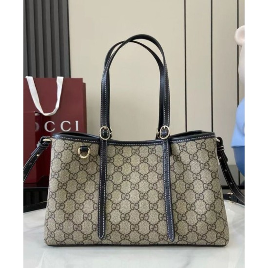Replica Borsa tote piccola Gucci GG Emblem 815214 Nero Imitazioni Replica Borsa tote piccola Gucci GG Emblem 815214 Nero