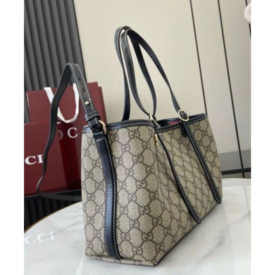 Replica Borsa tote piccola Gucci GG Emblem 815214 Nero Imitazioni Replica Borsa tote piccola Gucci GG Emblem 815214 Nero