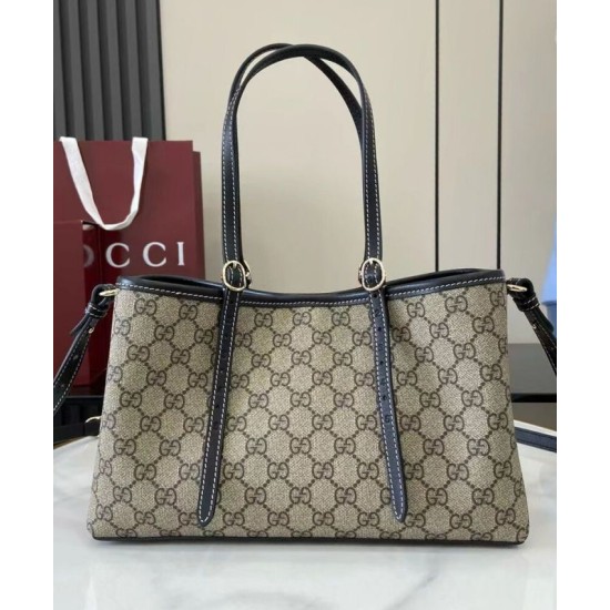 Replica Borsa tote piccola Gucci GG Emblem 815214 Nero Imitazioni Replica Borsa tote piccola Gucci GG Emblem 815214 Nero