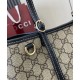 Replica Borsa tote piccola Gucci GG Emblem 815214 Nero Imitazioni Replica Borsa tote piccola Gucci GG Emblem 815214 Nero