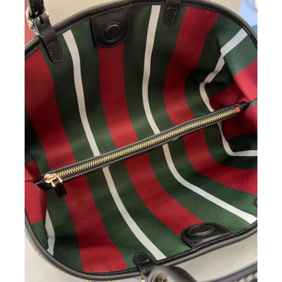 Replica Borsa tote piccola Gucci GG Emblem 815214 Nero Imitazioni Replica Borsa tote piccola Gucci GG Emblem 815214 Nero