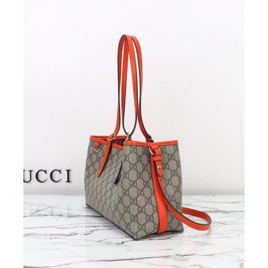 Replica Gucci Borsa tote piccola GG Emblem 815214 Arancione Imitazioni Replica Gucci Borsa tote piccola GG Emblem 815214 Arancione