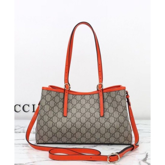 Replica Gucci Borsa tote piccola GG Emblem 815214 Arancione Imitazioni Replica Gucci Borsa tote piccola GG Emblem 815214 Arancione