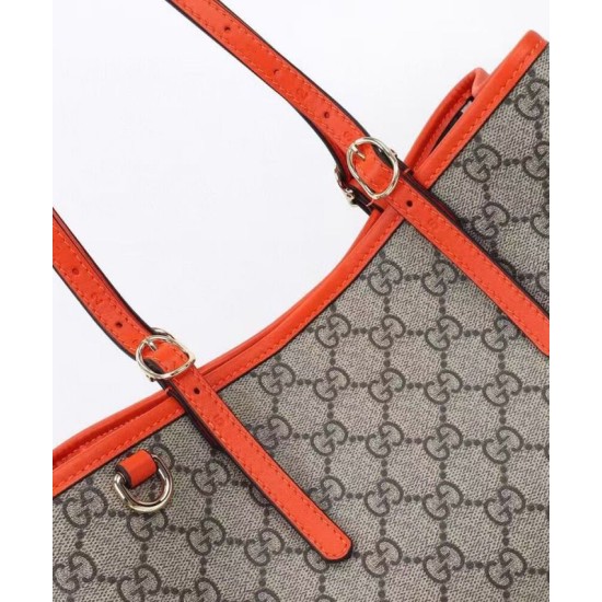 Replica Gucci Borsa tote piccola GG Emblem 815214 Arancione Imitazioni Replica Gucci Borsa tote piccola GG Emblem 815214 Arancione