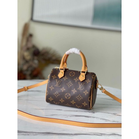 LV Nano Speedy Borse Replica Alta Qualità M81085 qualità specchio Replica Perfette LV Nano Speedy Borse Alta Qualità M81085 imitazioni