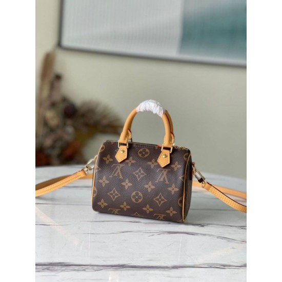 LV Nano Speedy Borse Replica Alta Qualità M81085 qualità specchio Replica Perfette LV Nano Speedy Borse Alta Qualità M81085 imitazioni