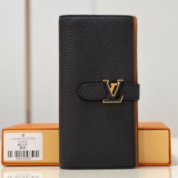 Dettagli perfetti Louis Vuitton LV Vertical Portafoglio Taurillon M81330 Dettagli perfetti Louis Vuitton LV Vertical Portafoglio Taurillon M81330