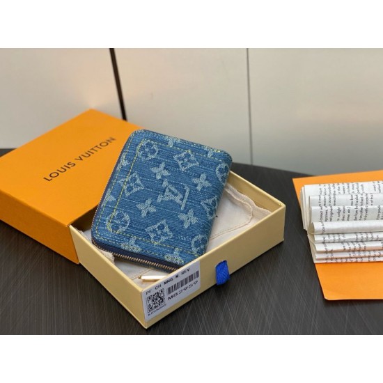 Replica Perfette Alta gamma Dettagli perfetti Louis Vuitton Zippy Coin Purse Monogram Denim M82957 imitazioni