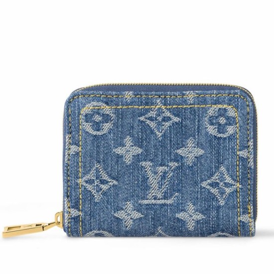 Replica Perfette Alta gamma Dettagli perfetti Louis Vuitton Zippy Coin Purse Monogram Denim M82957 imitazioni