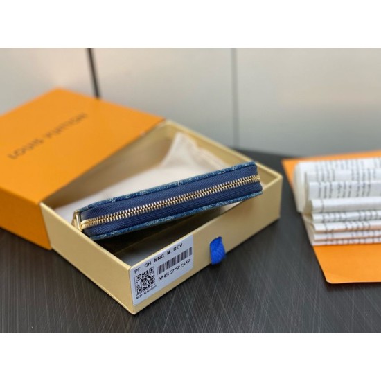 Replica Perfette Alta gamma Dettagli perfetti Louis Vuitton Zippy Coin Purse Monogram Denim M82957 imitazioni
