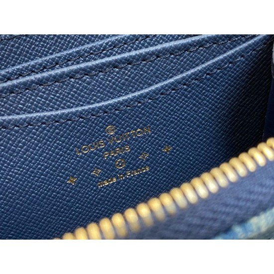 Replica Perfette Alta gamma Dettagli perfetti Louis Vuitton Zippy Coin Purse Monogram Denim M82957 imitazioni