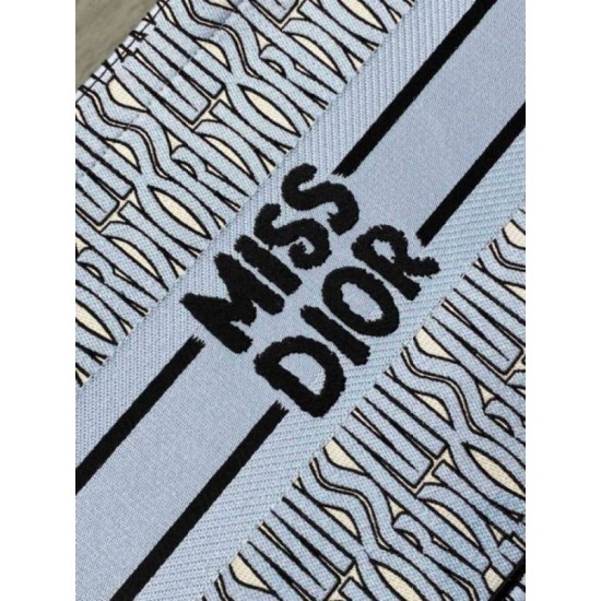 Replica Perfette Borse  Dior Media Book Tote Bag Blu Miss Dior Allover Embroidery imitazioni