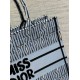 Replica Perfette Borse  Dior Media Book Tote Bag Blu Miss Dior Allover Embroidery imitazioni